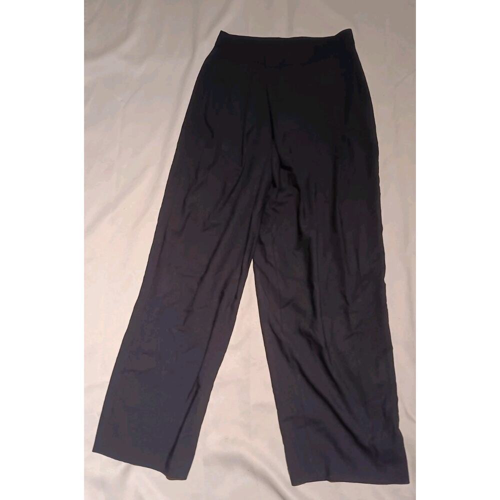 DKNY Women's Black Solid High Rise Wide Leg Career Dress Pants Size 2 NWOT - Picture 2 of 5